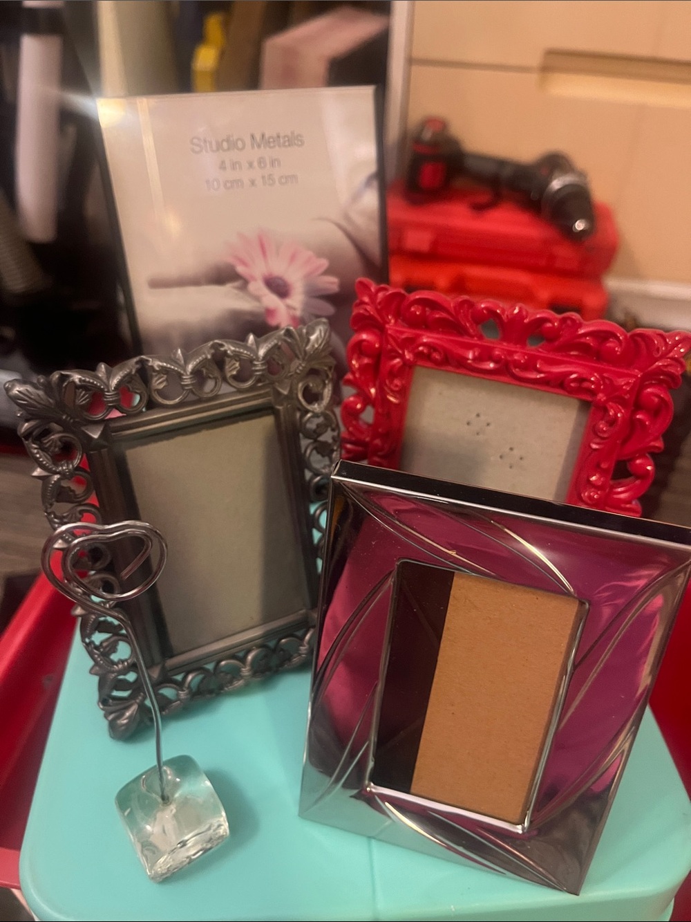 Decorative Picture Frame - Red & Silver Assortment